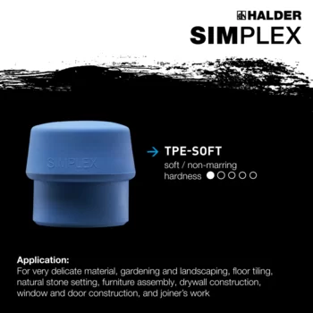                                             SIMPLEX soft-face mallets TPE-soft; with cast iron housing and high-quality extra short wooden handle
 IM0015101 Foto ArtGrp Zusatz en

